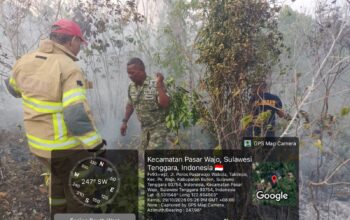 Sigap Merespons Laporan Warga, Tim Gabungan Padamkan Kebakaran Lahan Seluas Dua Hektar di Pasarwajo